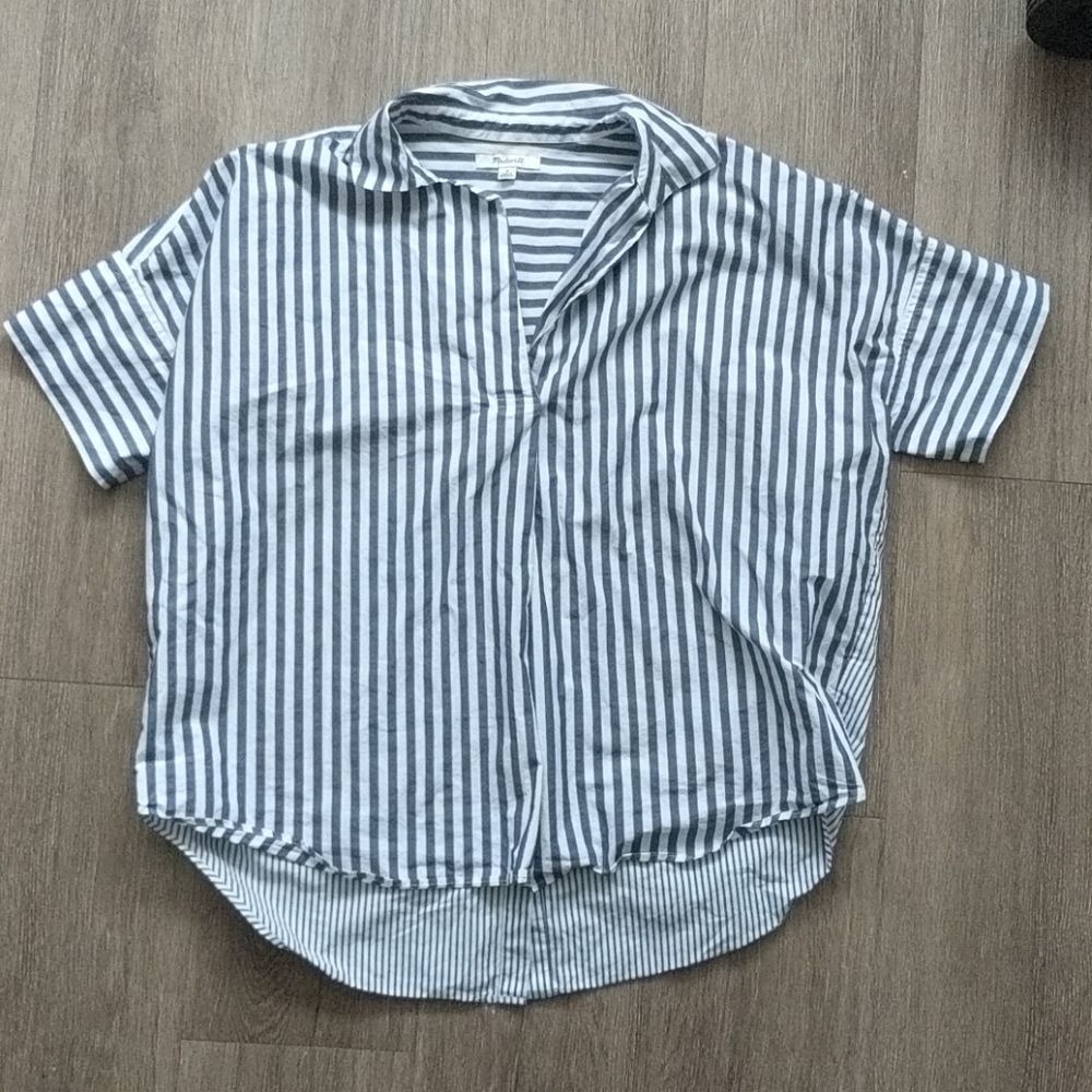 Striped Madewell Courier short sleeve top